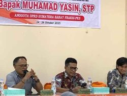 Muhamad Yasin Sosialisasikan Perda Perlindungan Lahan Pertanian Pangan Berkelanjutan di Pariaman